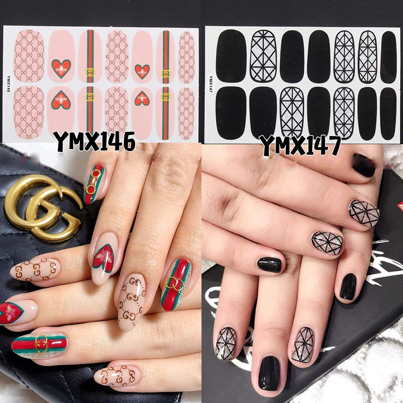 

14tips/sheet 3D Nail Art Stickers Manicure Water Decals Nail Art Decorations Stickers Adhesive Water Transfer Stickers Decals
