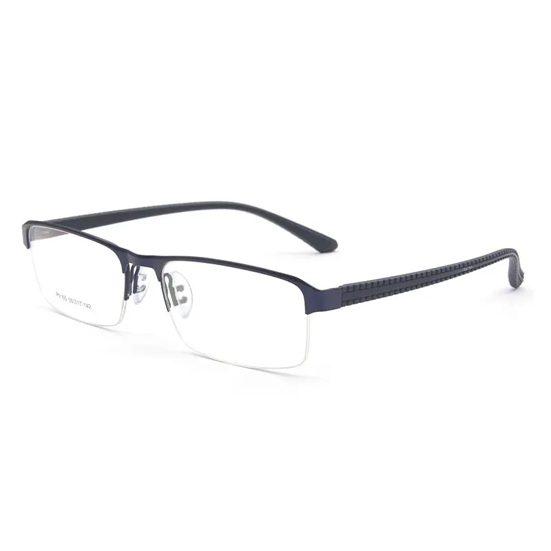 Reven Jate P9165 оптическая бизнес титановая оправа для очков для мужчин очки полуоправы очки с 4 дополнительных цветов - Цвет оправы: Синий