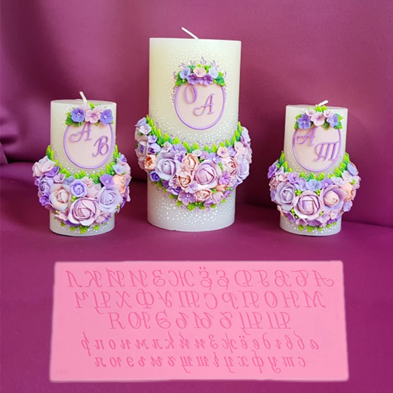 

Chocolate Mould Russian Handwriting Alphabets Script Letters Fondant Cake Mold Capital Lower Case For The Kitchen Baking 678797