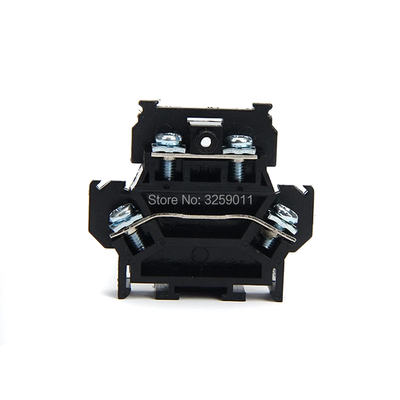 

1PCS TBD-10A Suyep 10A/600V Rail Mounted Assembled Double-deck Wire Terminal Block for Cable Connector Black