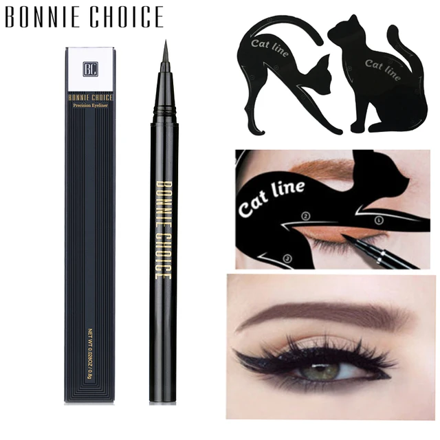 Best Price BONNIE CHOICE 1 Pc Black Eye Liner Pen and Cat Eye Card Long-lasting Waterproof Liquid Eyeliner For Eyes Beauty Makeup Tool Set Best Price BONNIE CHOICE 1 Pc Black Eye Liner Pen and Cat Eye Card Long-lasting Waterproof Liquid Eyeliner For Eyes Beauty Makeup Tool Set