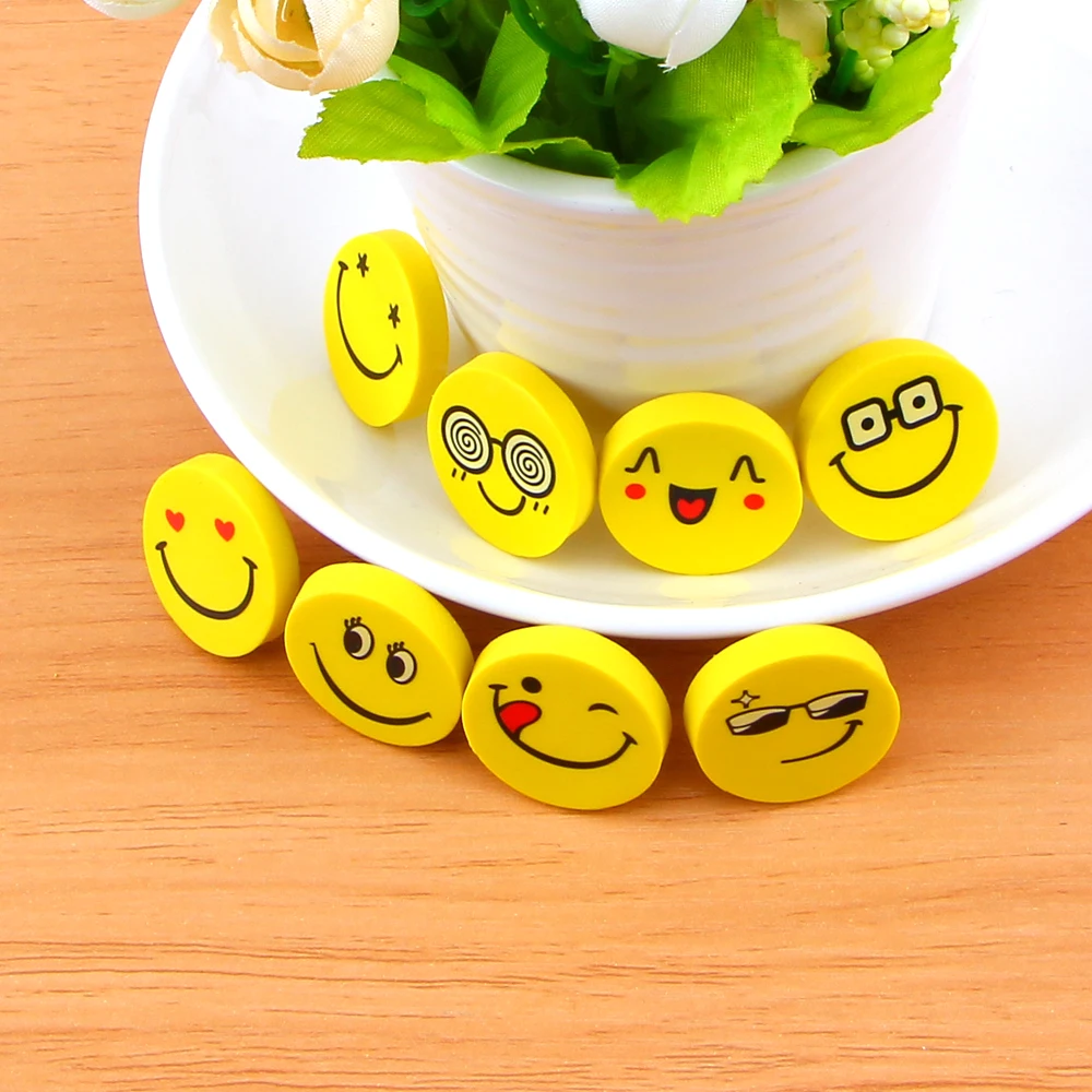 Buy 4Pcs/pack Smile Yellow Emoji Expression Cartoon