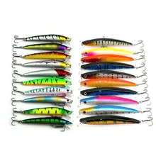 20 Pcs/pack Mixed 2 Style Fishing Lures Set Minnow Fishing Wobblers Artificial Lure Baits wtih VMC Treble Hooks Fishing Tackle