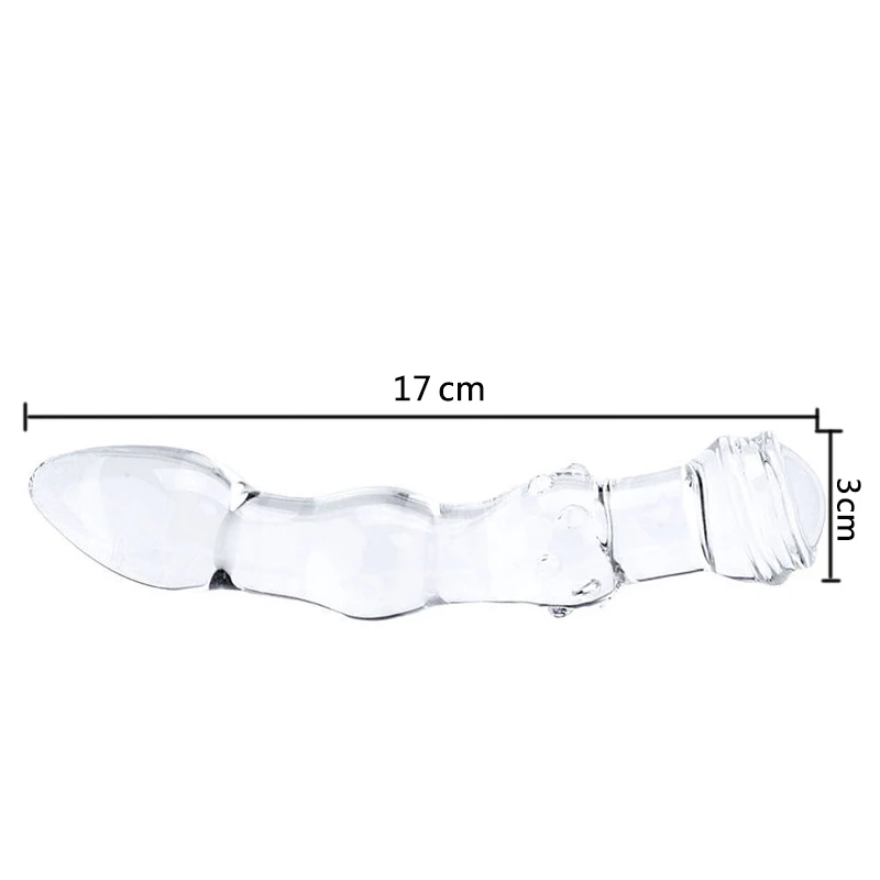 Черный волк двусторонний Pyrex Стекло Фаллоимитатор кристалл пениса анальный