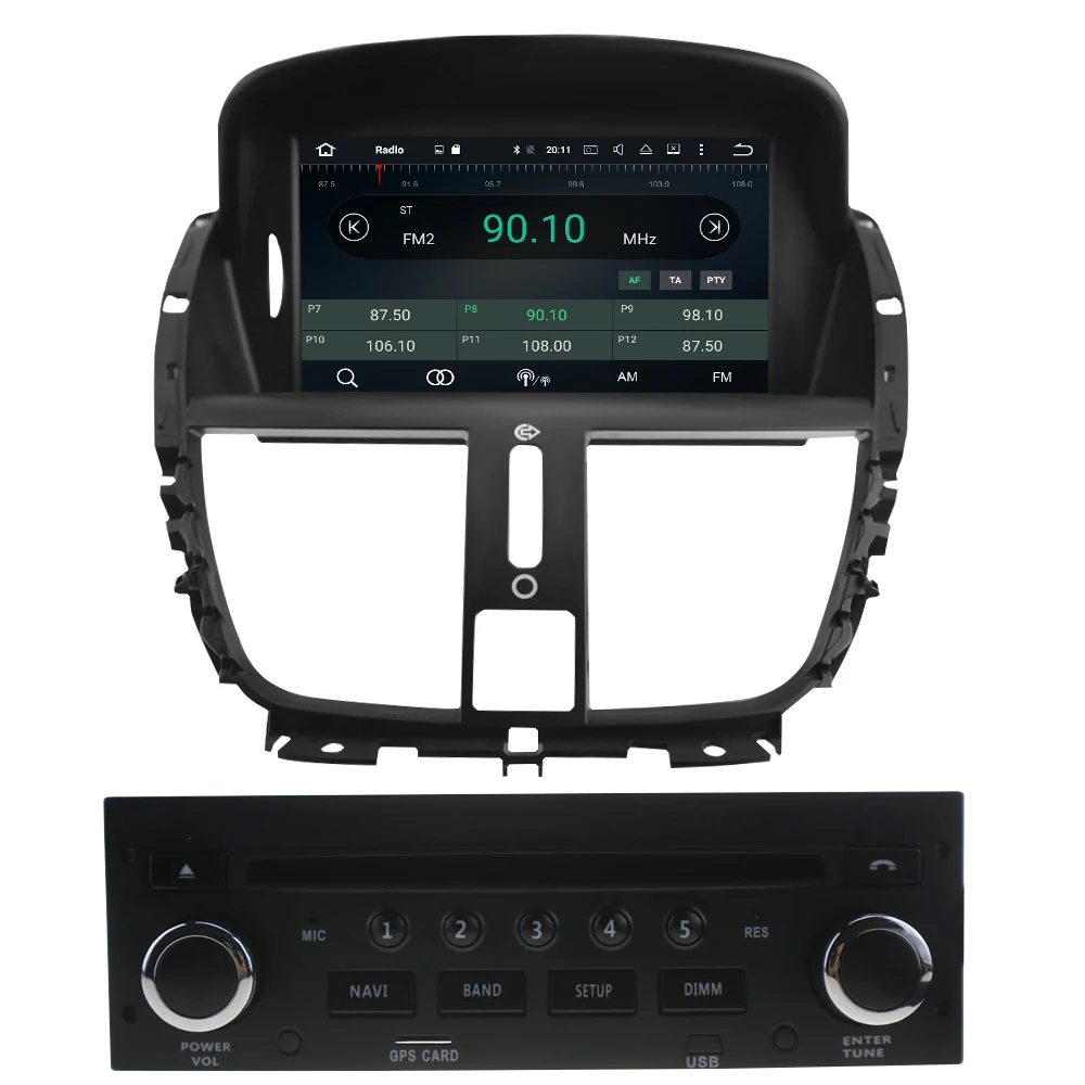 Top Octa Core 4G RAM Android 9.0 Car DVD player GPS Navigation Multimedia Stereo For Peugeot 207 2008-2014 Auto Radio Audio Headunit 4 Top Octa Core 4G RAM Android 9.0 Car DVD player GPS Navigation Multimedia Stereo For Peugeot 207 2008-2014 Auto Radio Audio Headunit 4