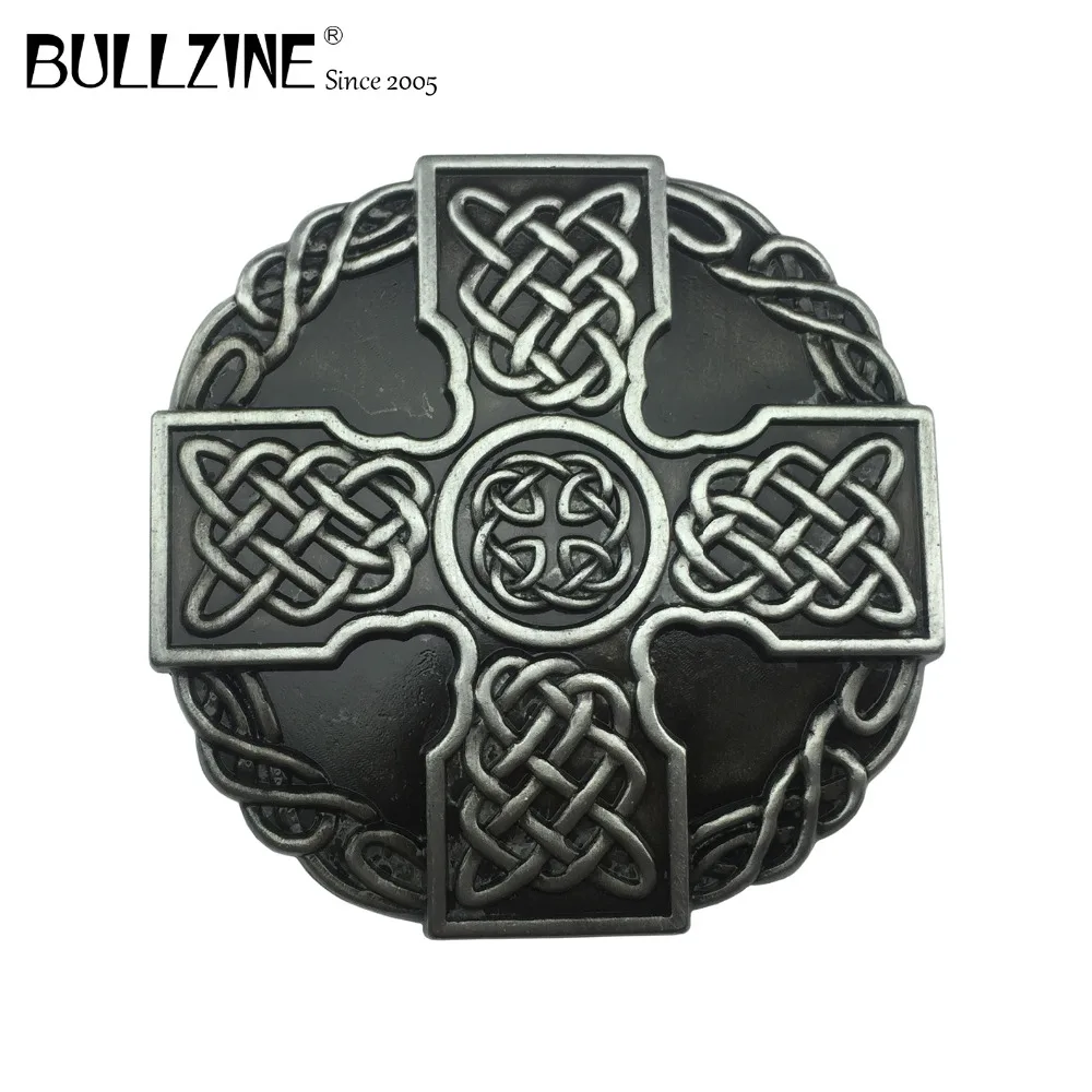 Bullzine Западный кельтский крест искусственная Оловянная отделка пряжка с