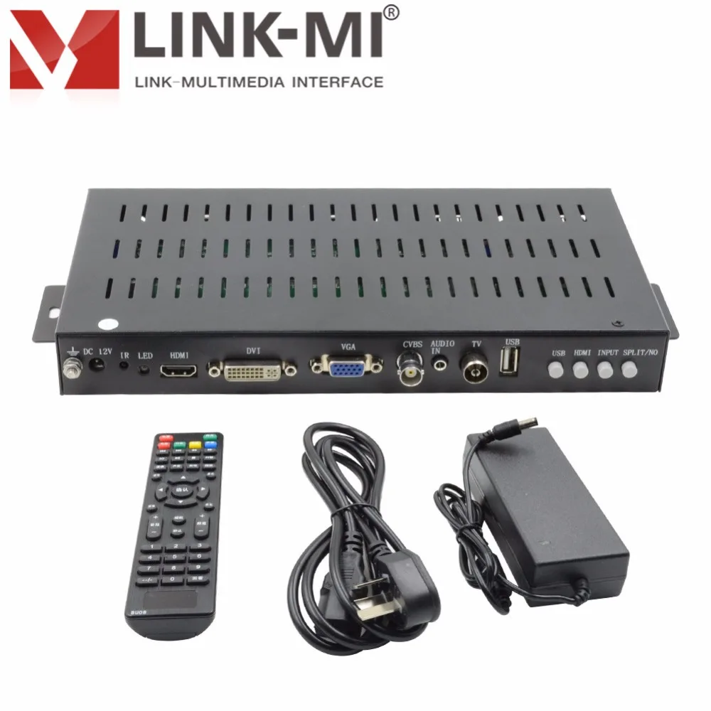 LINK-MI TV04V видео настенный контроллер HDMI процессор 2x2 90 градусов вращение вертикальный экран VGA AV USB шить четыре изображения