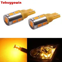 4x T10 194 samsung 5730 SMD чип высокой мощности Amber/желтый светодиод для автомобиля/индикатор лампы/резервные лампочки