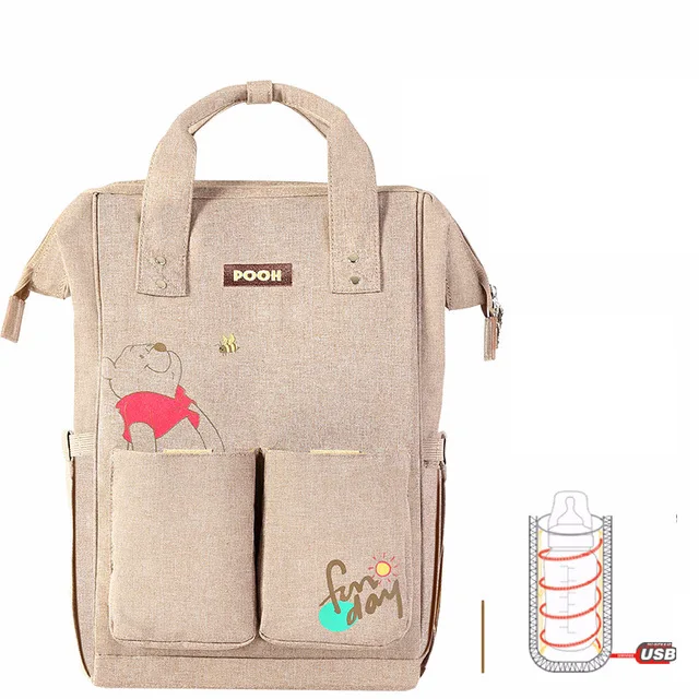 Disney Mummy Сумка Многофункциональная большая емкость Двойной плечевой рюкзак для путешествий Детская сумка для бутылки модные изоляционные сумки - Цвет: 006