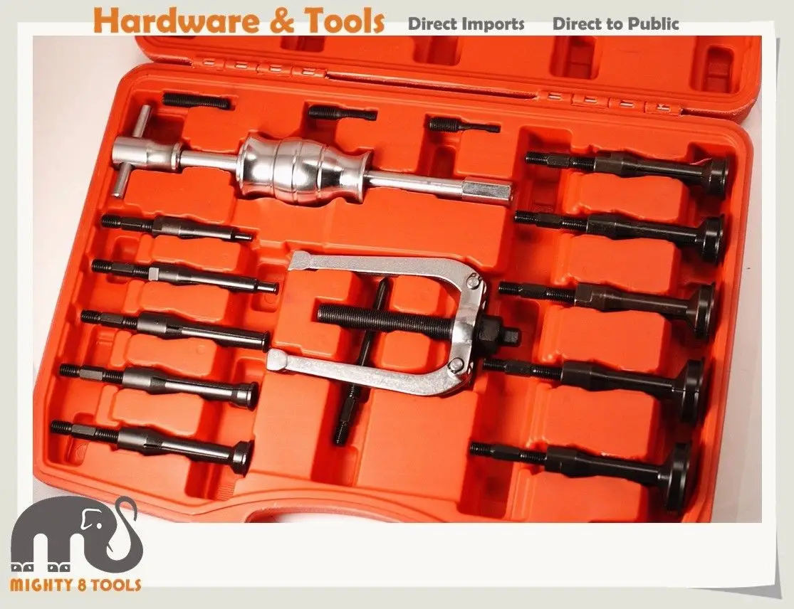 

15pc 8-58mm Blind Hole Pilot Bush Puller Extractor Sliding Slide Hammer Collet