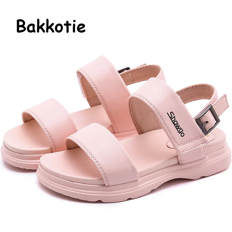 

Bakkotie 2019 Summer Baby Girls Fashion Pink Beach Sandals Kids New Sweet Dress Shoes Princess Cute Pu Casual Sandals