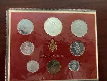 

Vatican 8pieces/ Set 1-500 Lira Silver coin 1977 year Genuine Original Coin Coins Genuine coin
