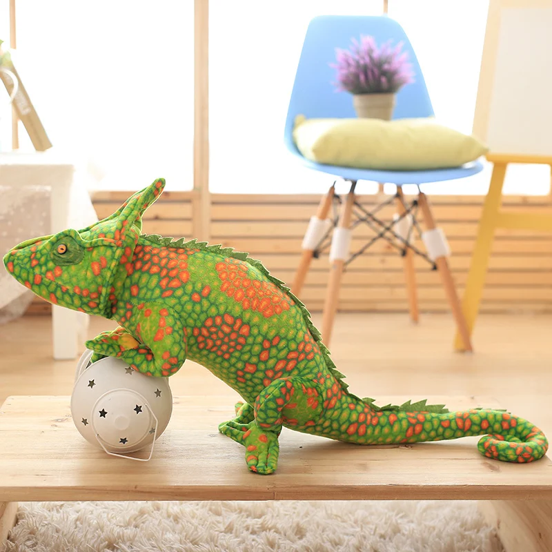 Brinquedos de Pelúcia Aniversário do Bebê Gigante Simulação Répteis Lagarto Camaleão Personalidade Animal Boneca Travesseiro Crianças Presente Natal 1 pc 80 cm 9 High Quality Brinquedos e hobbies