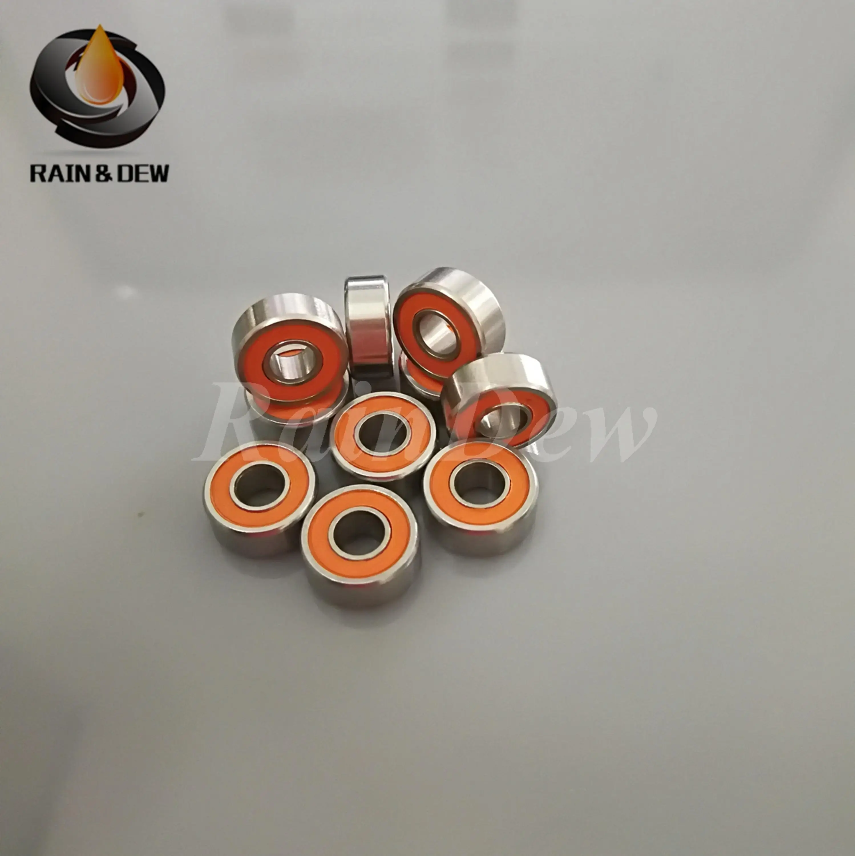 Рыболовная катушка подшипника 4 шт SMR104 2OS 4X10X4 ABEC7 Оранжевый Резиновый из
