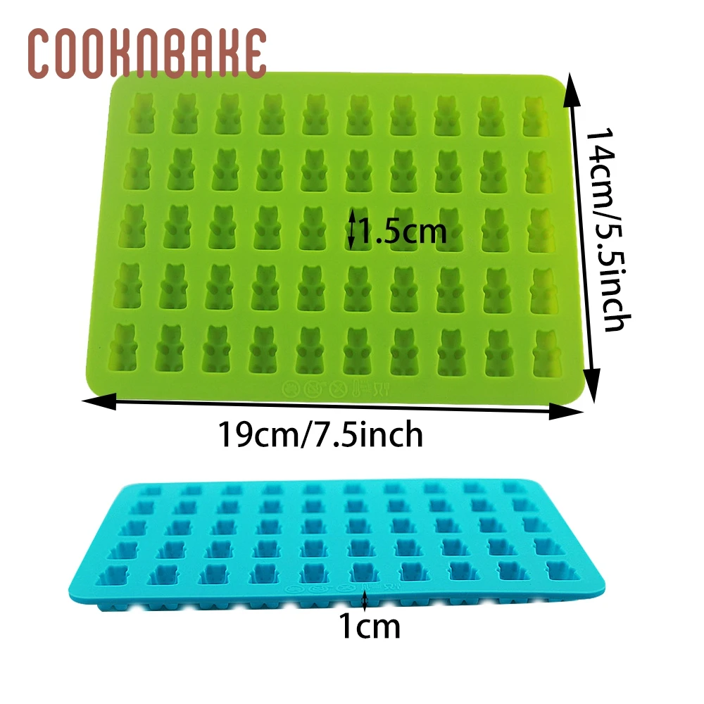 COOKNBAKE bear gummy mold silicone mold for candy chocolate heart sugar form cake decoration tool mini donut with dropper