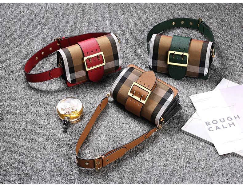 Women Fashion Square Messenger Bags,Leisure Purse Lock Luxury Handbags,Genuine Leather Shoulder Crossbody Bag For Women