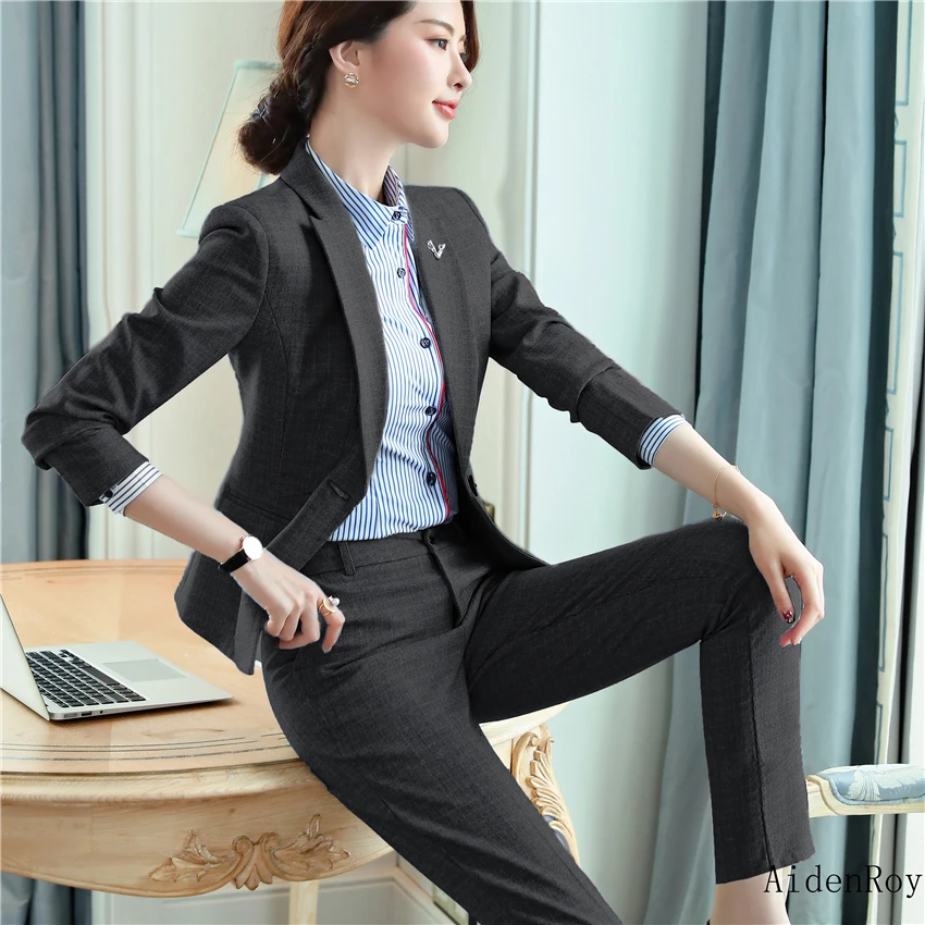 New 2019 Women's Spring Summer Formal Elegant Pants Suits Set Business Blazers Trouser Suit 2 Piece Work Wear Sets Office Ladies New 2019 Women's Spring Summer Formal Elegant Pants Suits Set Business Blazers Trouser Suit 2 Piece Work Wear Sets Office Ladies