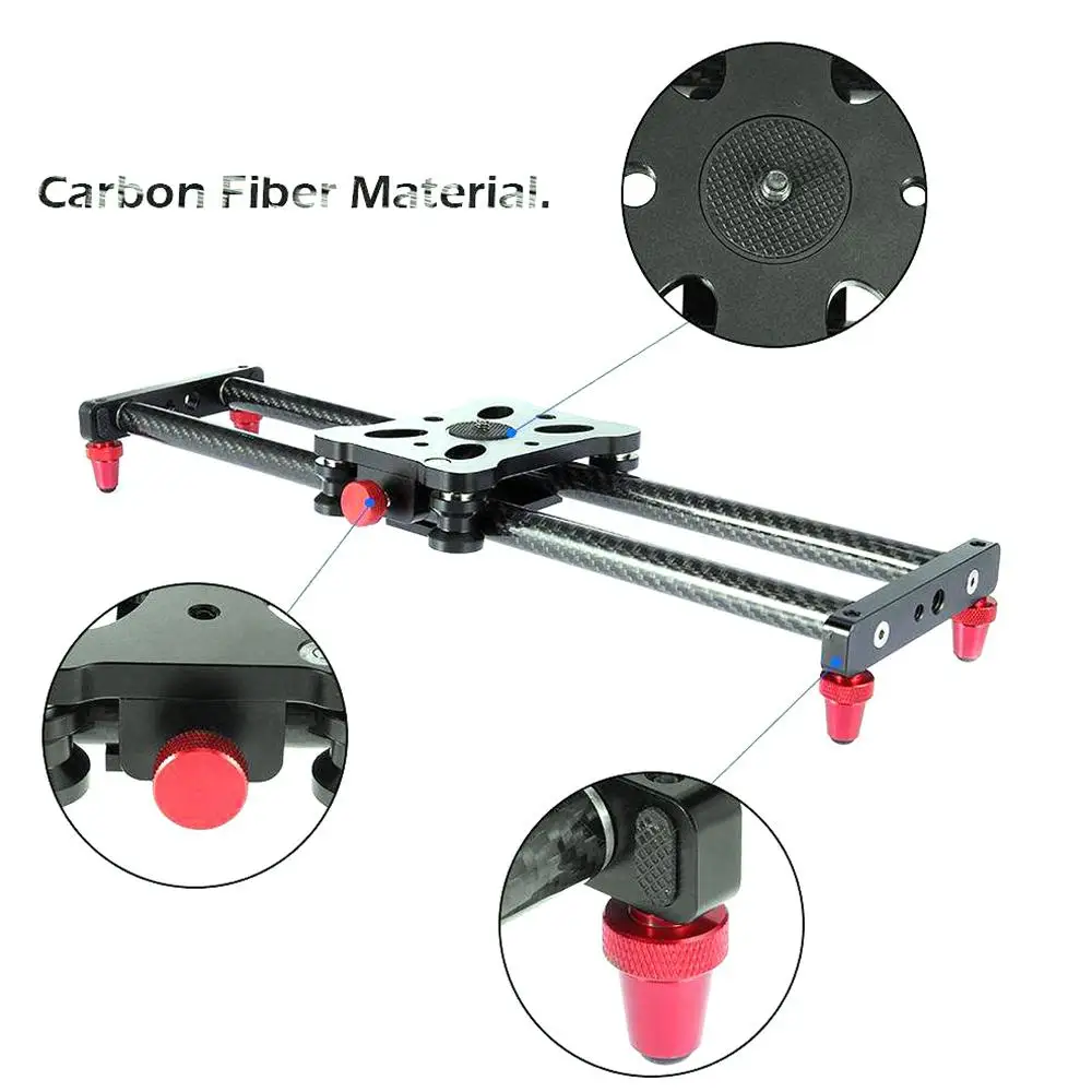 

Camera Slider Adjustable Carbon Fiber Camera Dolly Track Slider Video Stabilizer Rail for Camera DSLR Video Movie Photography