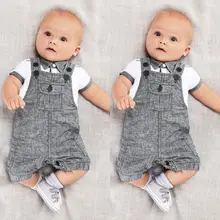 Комплект одежды для маленьких мальчиков; Одежда для новорожденных; детская футболка; штаны на подтяжках; комплект одежды; Детский костюм для мальчиков; милый комплект из 2 предметов