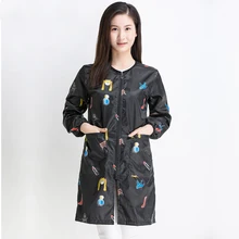 Профессиональный передник с длинными рукавами водонепроницаемый лечение фартук для стрижки волос нагрудник Парикмахерская домашний стиль салон Парикмахерская поясная ткань