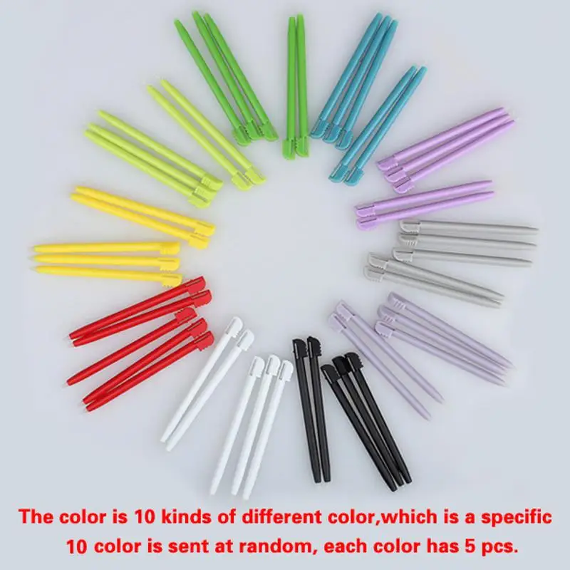 Top Sale 50pcs/pack 8.5cm Muti-color Touch Stylus Pen For Nintendo DS Lite L3EF With High Quality(Random