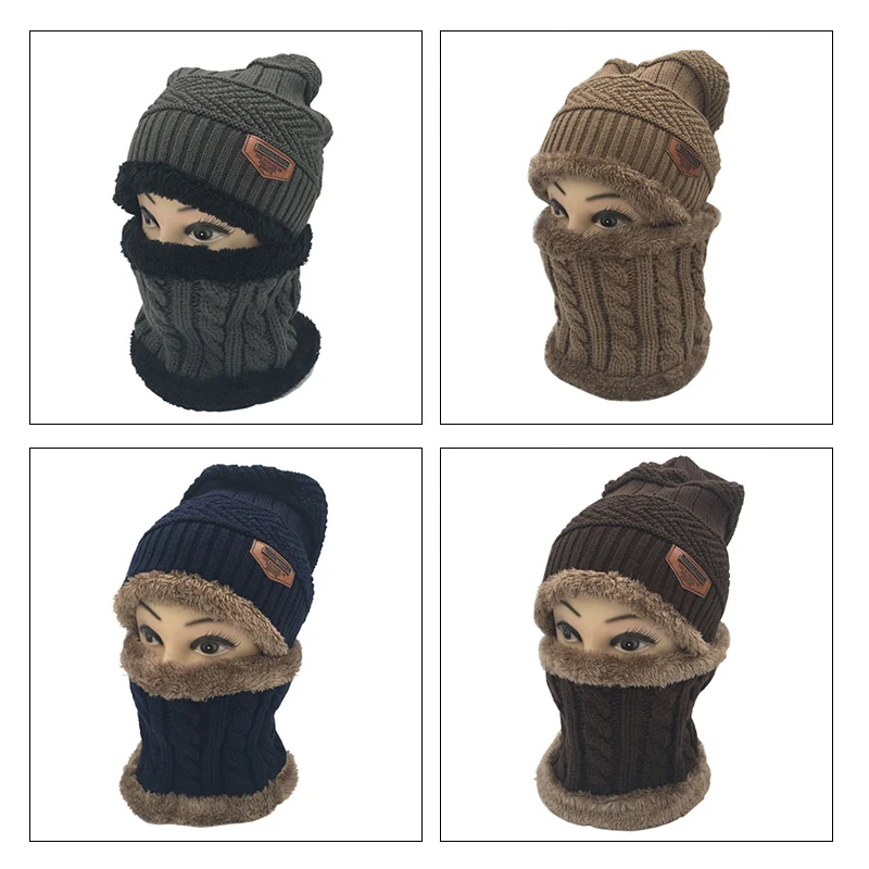 Maikun шапка зимние шапочки и шарфы для женщин вязанные шапки кепки маски капоры теплые мешковатые зимние шапки для мужчин и женщин шапки
