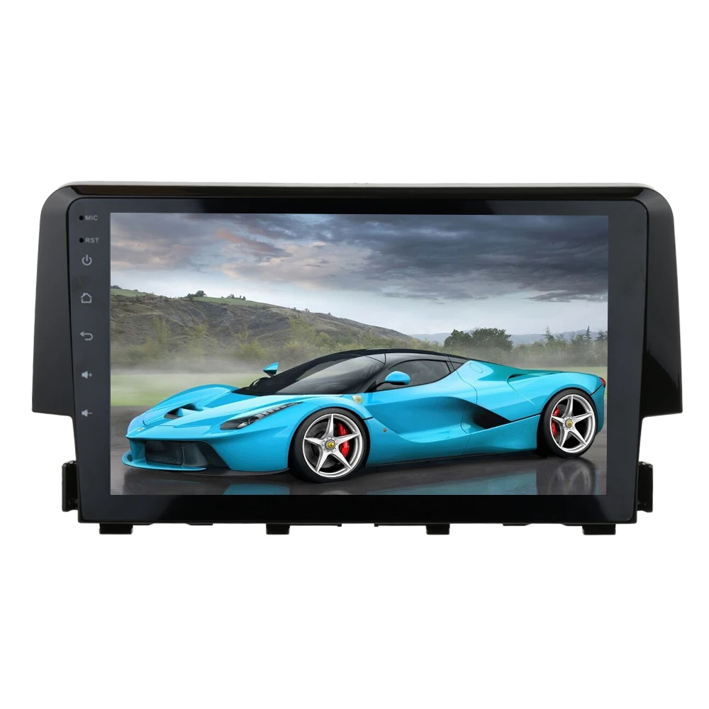 Top Sinosmart  Android 8.1 2Din IPS/QLED 2.5D screen car gps radio navigation player for Honda Civic 2016 1
