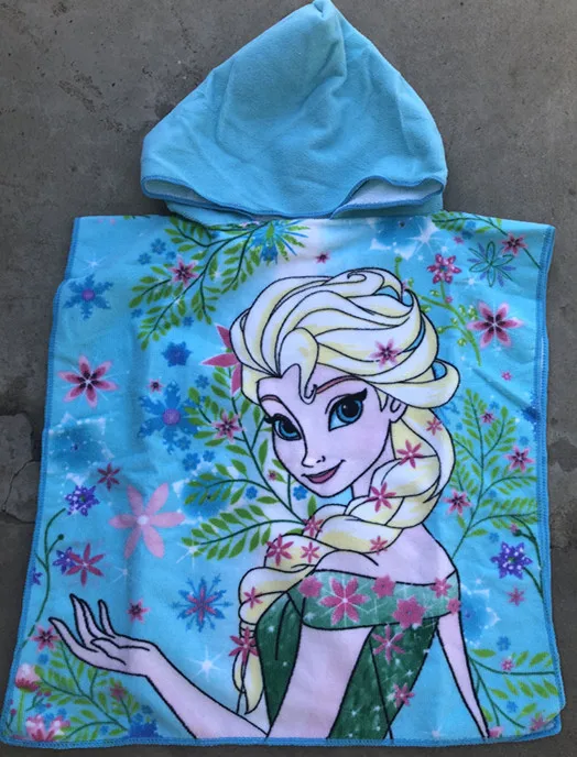 Disney 50x100cm Children's Cotton Cartoon Spider-man Frozen Elsa Anna Cars bath towel baby boy girl beach towel cloak towel gift