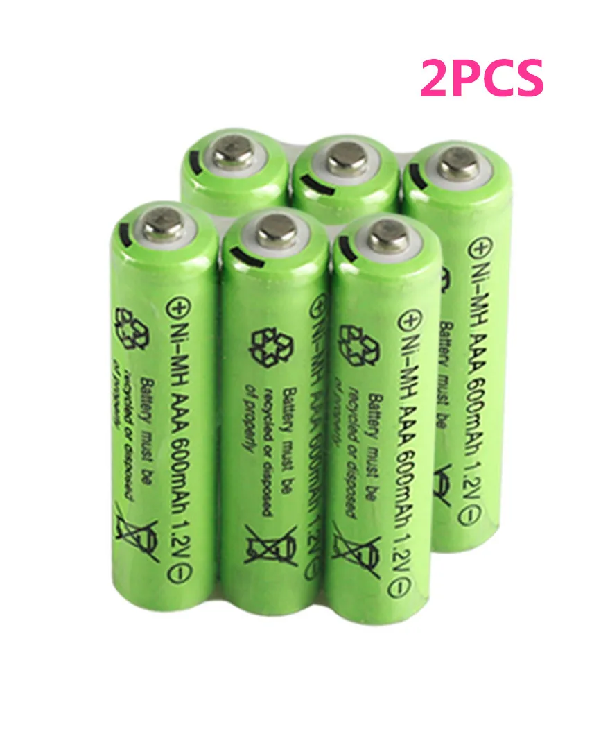 

2psc/lot 1.2v 600mah AAA remote control toy rechargeable NI-MH rechargeable battery AAA 1.2V 600mAh free shipping