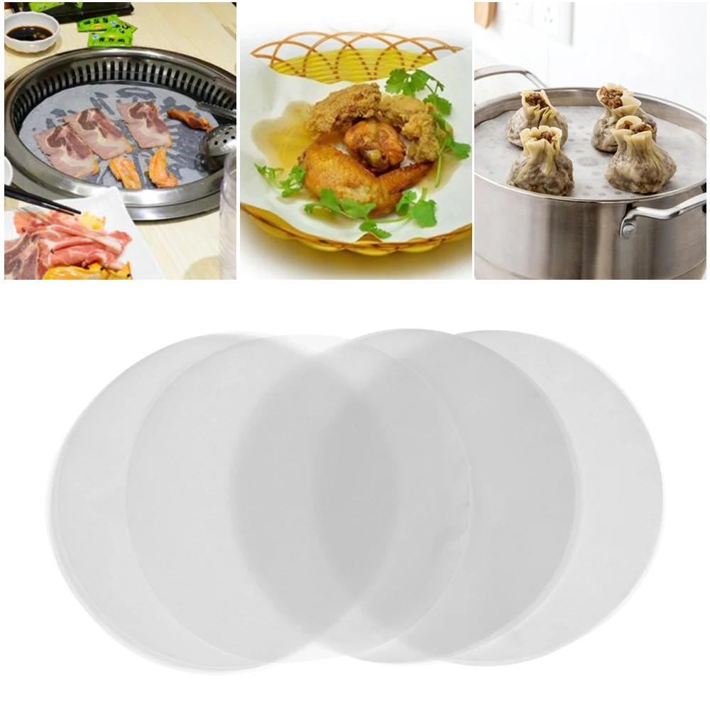 

Hot 20pcs/Set White Round Sheets Pan Food Non-Stick Baking Paper Parchment Paper Food Liners Bakware Cake Tools