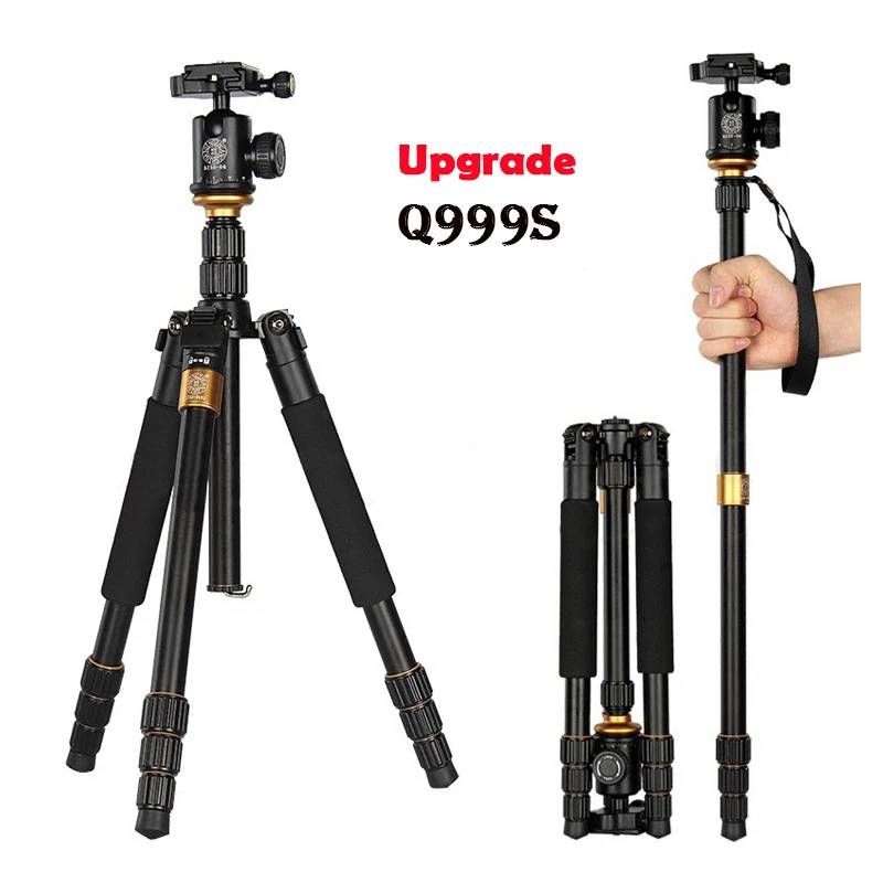 Professional Camera Tripod Monopod Upgrade Q999s Photography Portable