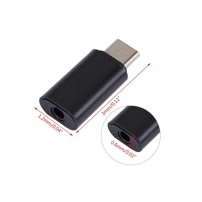 Mini Portable USB C Type C Male to 3.5MM Female Headphone Jack Audio Adapter Stereo Earphone Headset Converter for Xiaomi Huawei