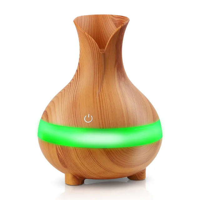 Buy Portable Vase Air Humidifier Wood Grain 300ML