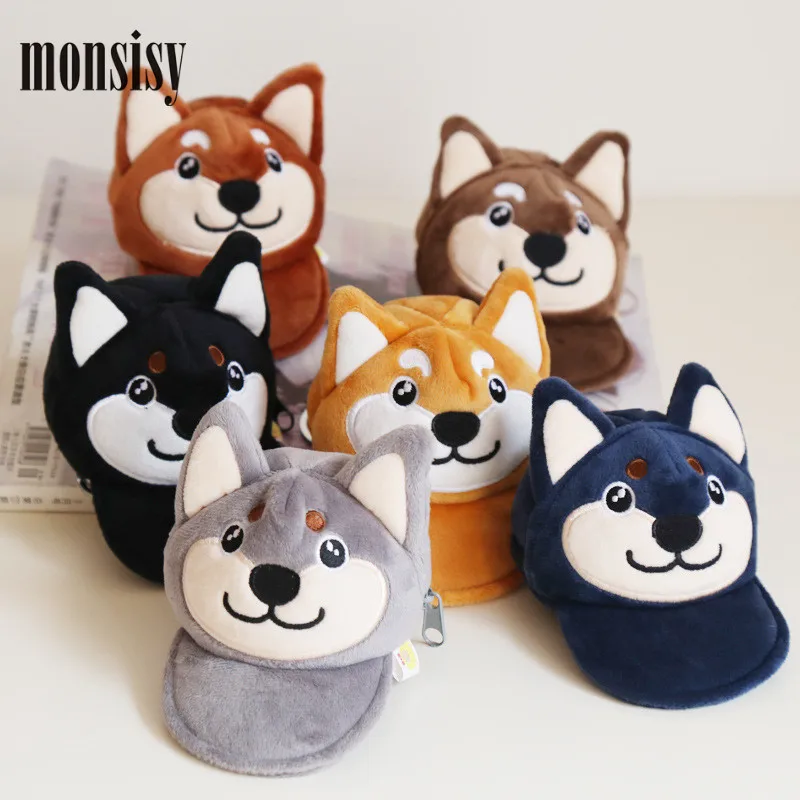 

Monsisy Christmas 5PCS Children Wallet Baby Coin Purse Kid Card Bag Cartoon Plush Small Bag Gift Winter Husky Dog Girl Boy Bag