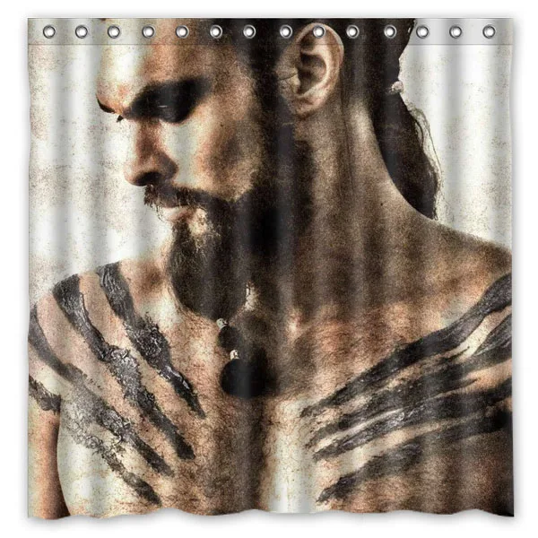 waterproof customized decorative shower curtain unique Jason Momoa