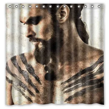 

waterproof customized decorative shower curtain unique Jason Momoa pattern bathroom anti-mold bath curtains 180*180cm