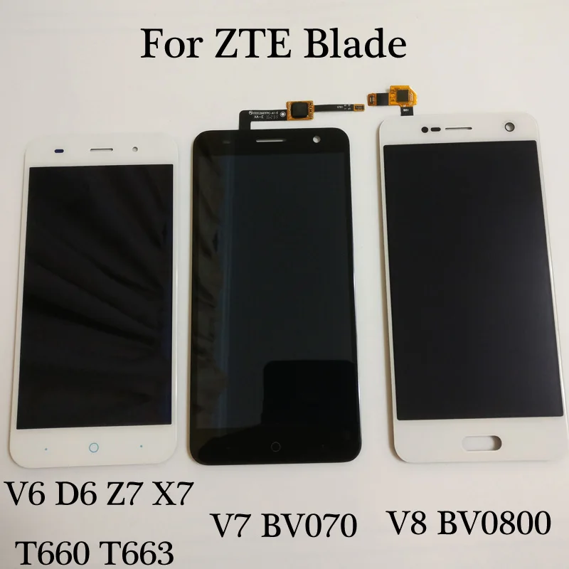 Высокое качество нового для ZTE Blade Z7 X7 V6 D6 T660 T663 / V7 BV070 V8 BV0800 ЖК-дисплей дисплей +
