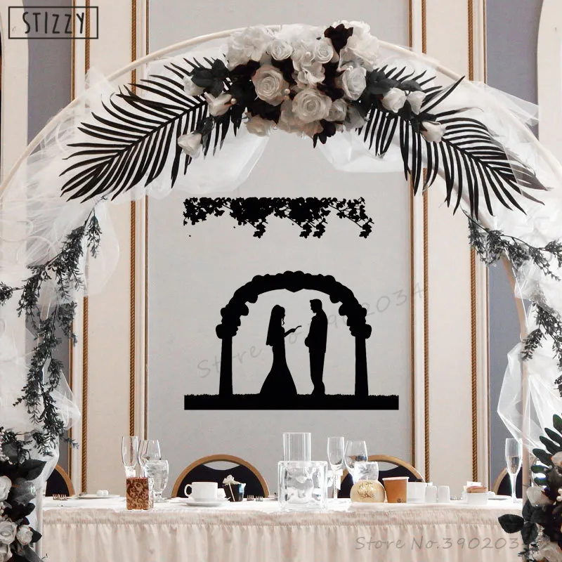 STIZZY Wall Decal Wedding Marriage Pattern Vinyl Wall Sticker Bride