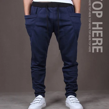 

Eight color 2017 spring and autumn hot sale Men's Long casual pants Youthful vigor Middle-waisted drawstring Harlan pants