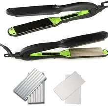 Прямо с фабрики Профессиональный Выпрямитель для волос plumeka Максимальная температура 220 черный профессиональный титановый плоский гофрированно железо i