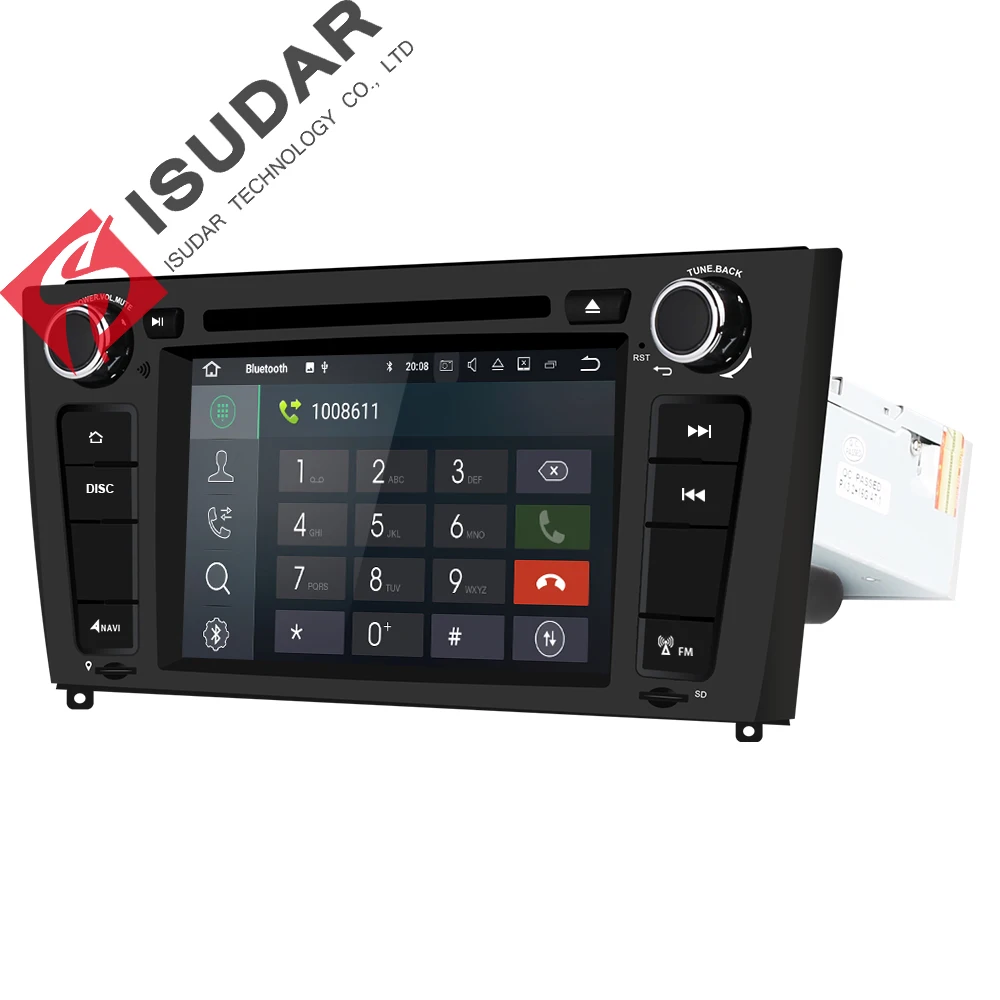 Isudar Штатная Мультимедиа Автомагнитола 1 Din на Android 8.1.0 с Сенсорным 7 Дюймовым