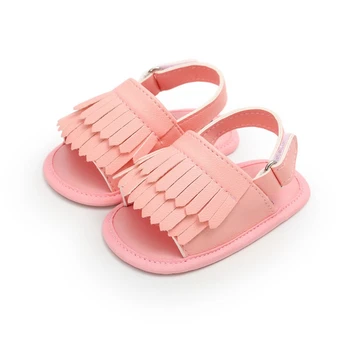 

Summer Tassel Sandals For Girls Shoes Newborn PU Cotton Baby Sandals Beach comfort Toddler Shoes Baby Sandals