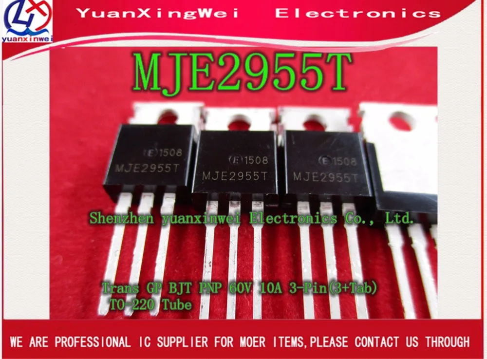 10 шт./лот MJE2955 MJE2955T 10A 60V 75W PNP TO-220 транзисторы дополнительные силиконовые Силовые |