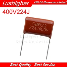 20 шт 400V224J 400V CBB 0,22 мкФ 220NF 400V 224J 224 CBB 10 мм полипропиленовый пленочный конденсатор