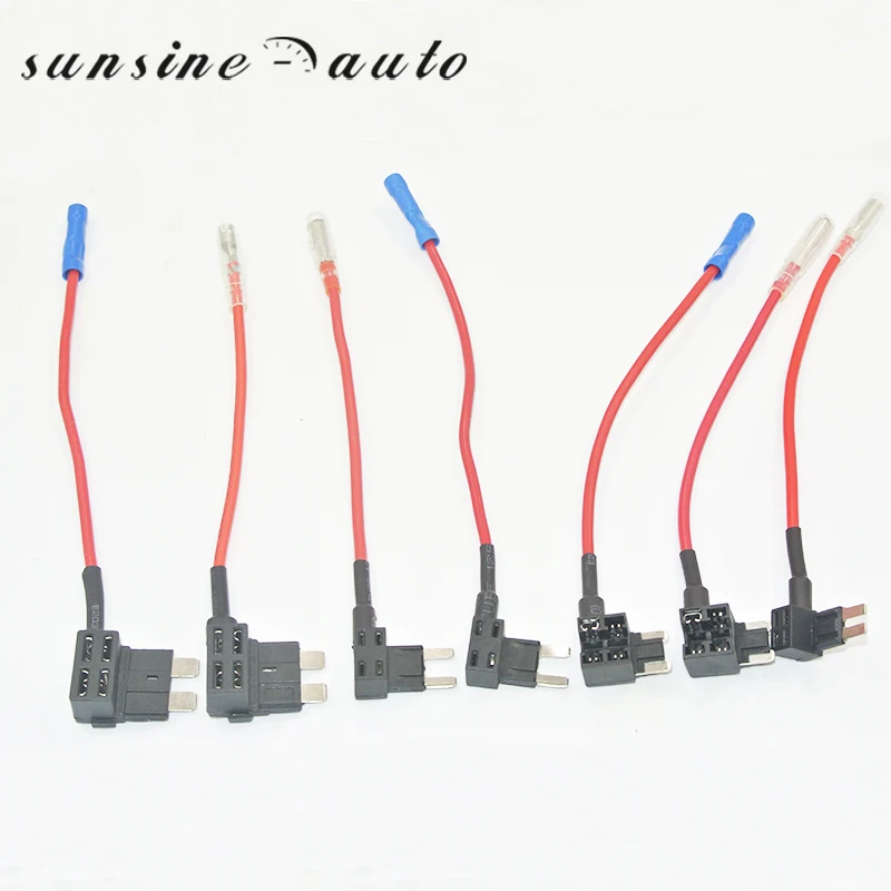 

100pcs 12V Car Add-a-circuit Fuse TAP Adapter Standard Blade MICRO2 Micro Mini ATM APM Blade Fuse Taps Holder