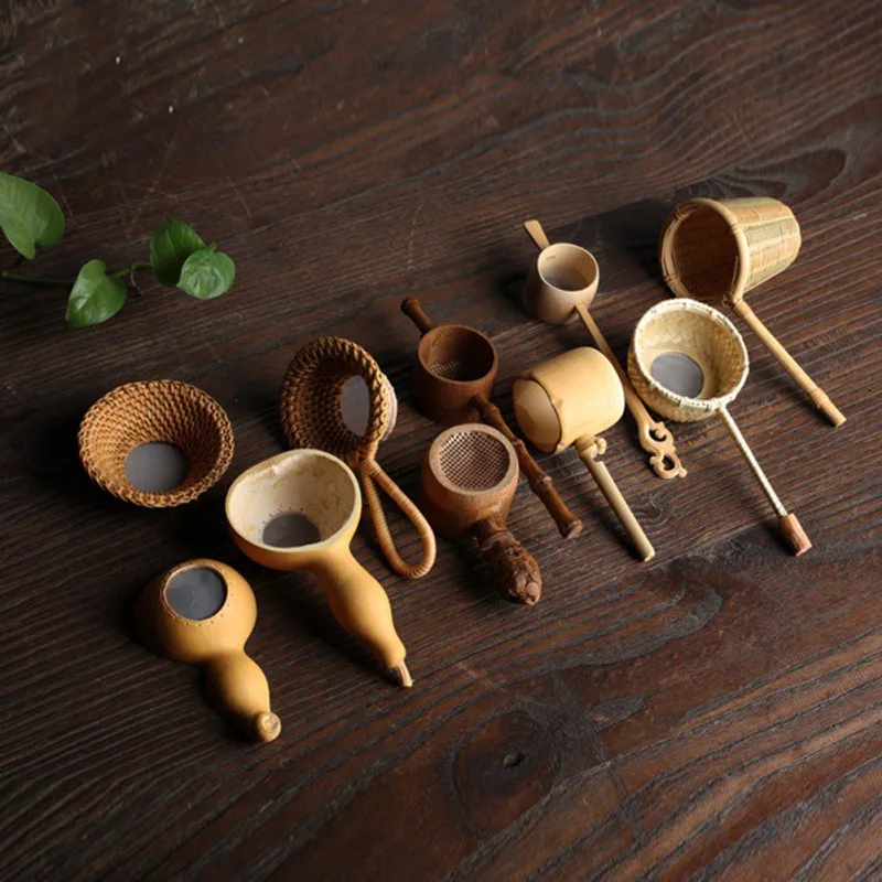 Японский чай ism бамбуковый ротанг форма тыквы чайные листья Воронка декоративная чайное ситечко для чайного стола Декор чайная церемония аксессуары