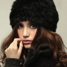 Натуральный вязаный кроличий мех, зимняя шапка, натуральный кроличий мех, шапка, теплый женский головной убор, головной убор для девушек, a2