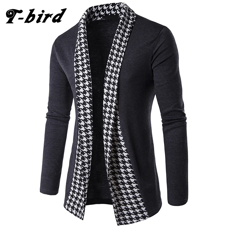 

T-bird 2018 New Sweater Men Concise V-Neck Sweater Coat Cardigan Male stripe Slim Mens Cardigan Sweater Man Cardigan Men XXL