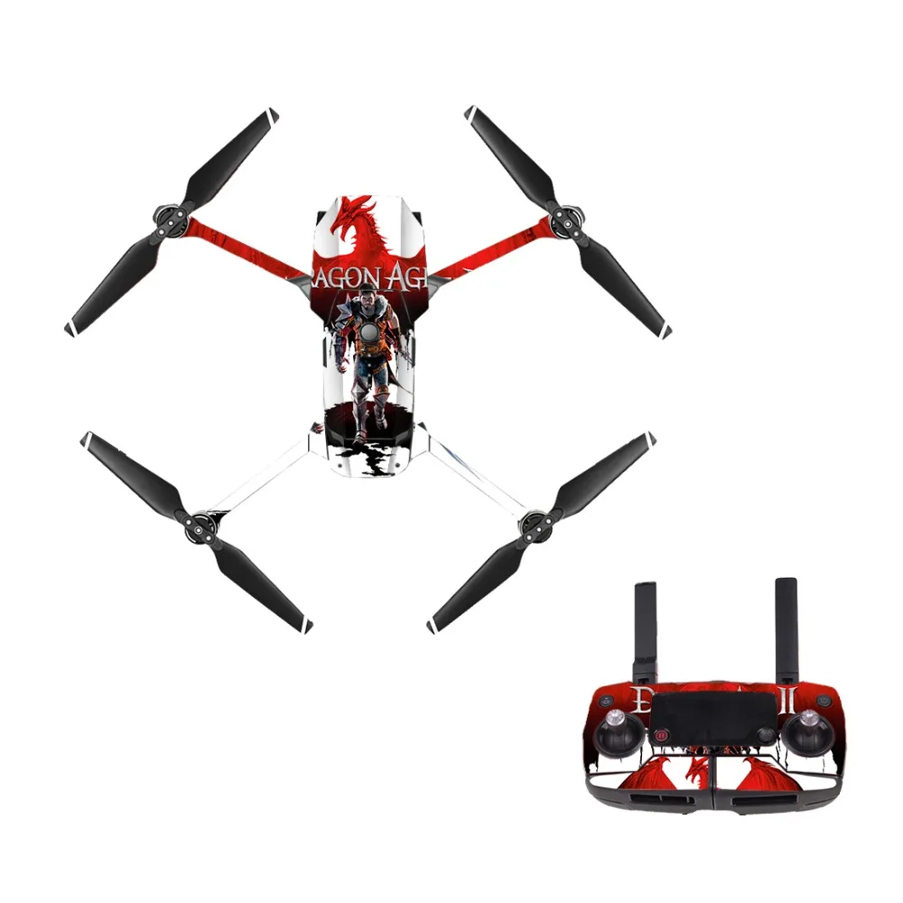 

[M0181] Dragon age for DJI Mavic Pro Decal Skin Sticker Drone Body + Remote Controller + 3 Battery Protection Film Cover