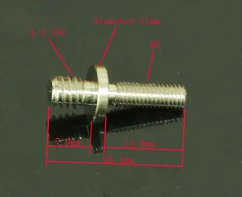 2 шт. длинные 1/" наружной резьбой для M5 с наружной резьбой Винт-адаптер с наружной резьбой шаровая Головка для штатива камеры(набор из двух